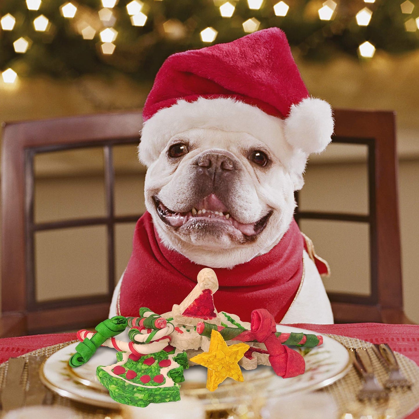 MON2SUN 11Count Christmas Dog Rawhide Stocking for Small Dogs Holiday - MON2SUN