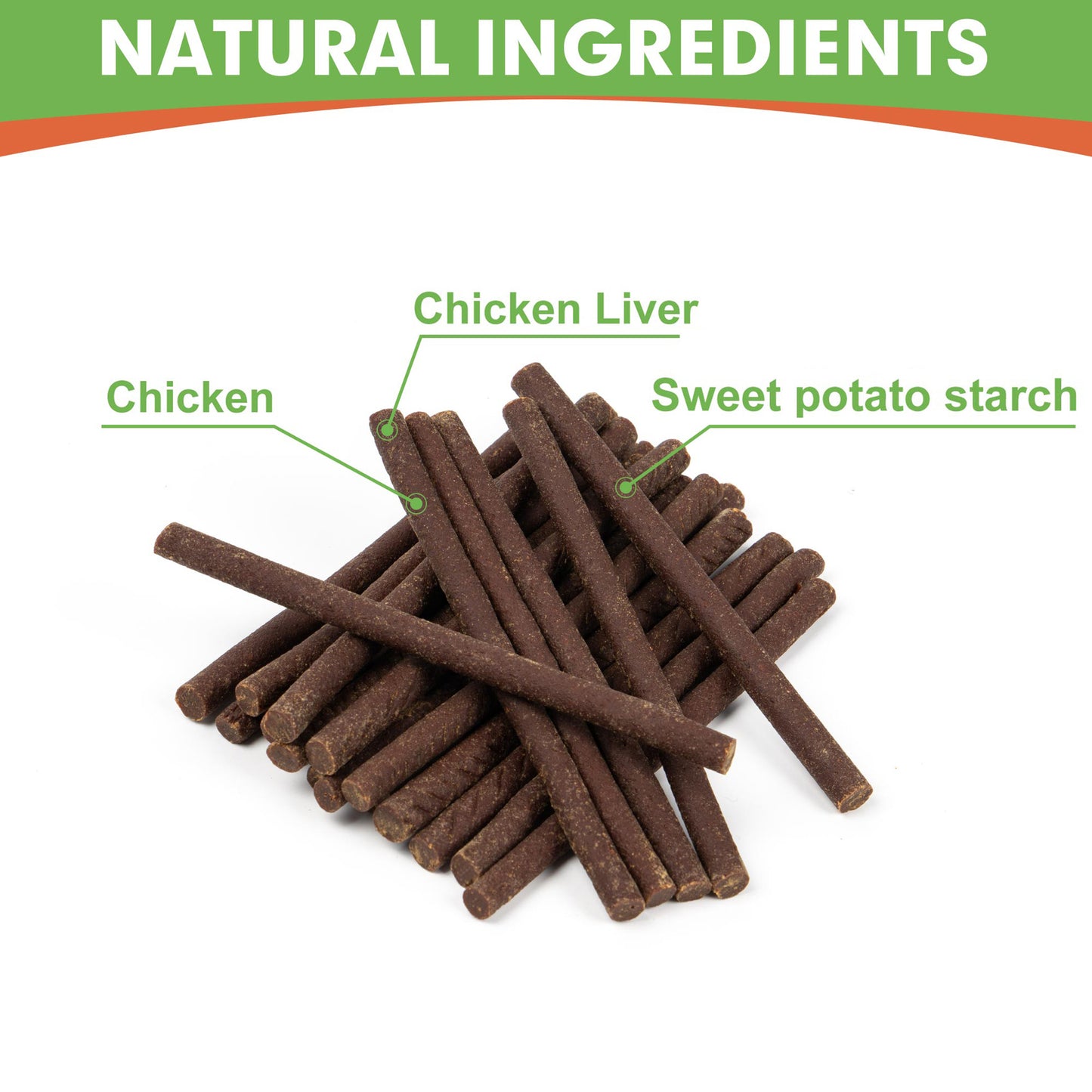 Small Dogs & Chicken Sticks Rawhide Free Chicken Liver Flavor - MON2SUN