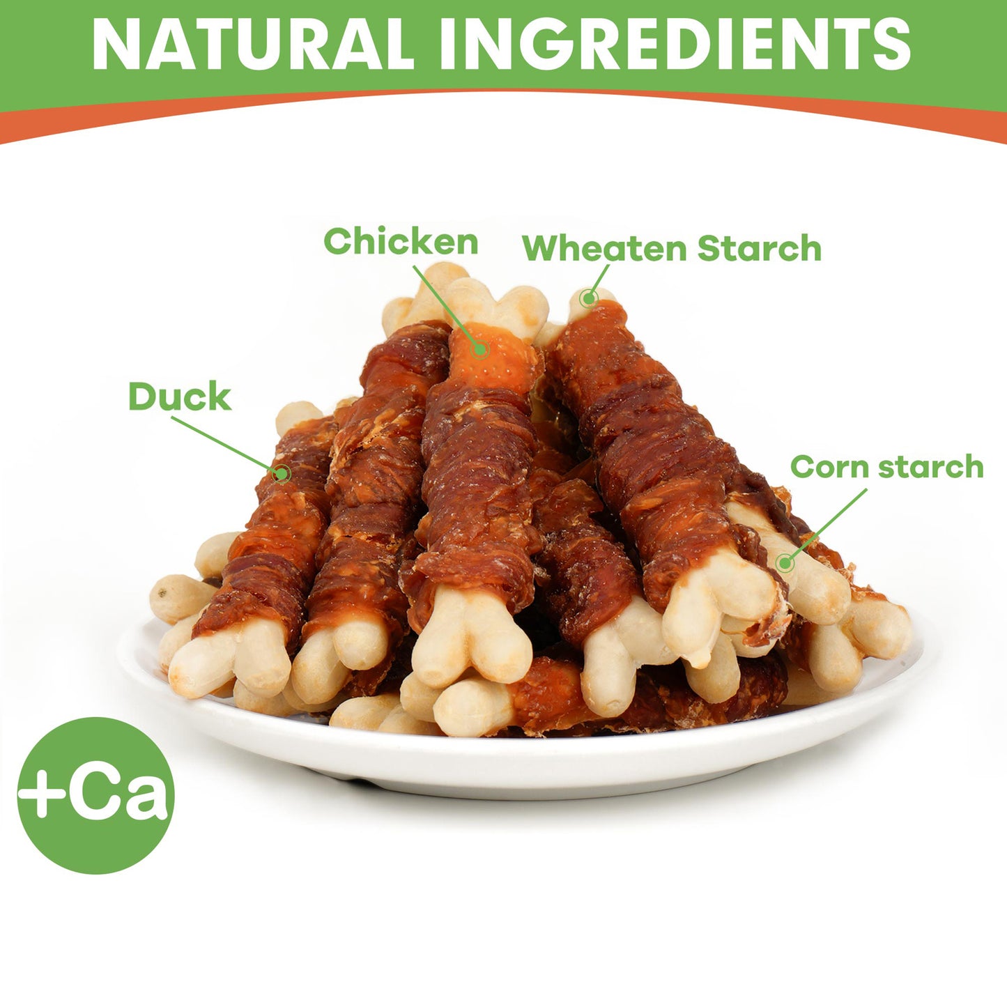 Small Dogs & Chicken Duck Wrapped Calcium Bones