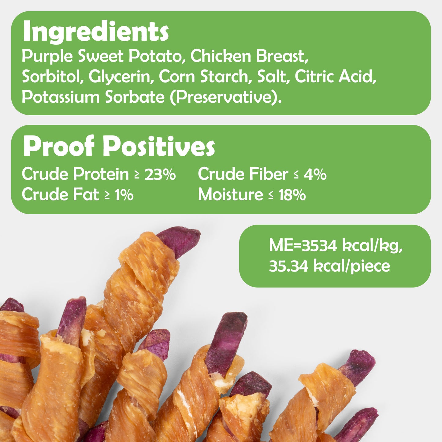 Small Dogs & Chicken Wrapped Purple Sweet Potato