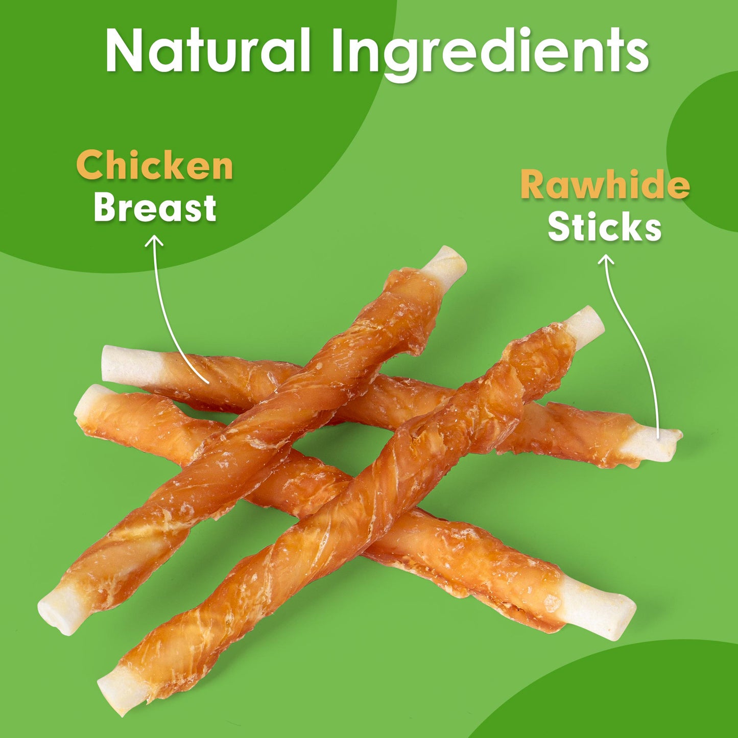 Puppy Small Dogs & Rawhide Twist Chicken Hide Sticks