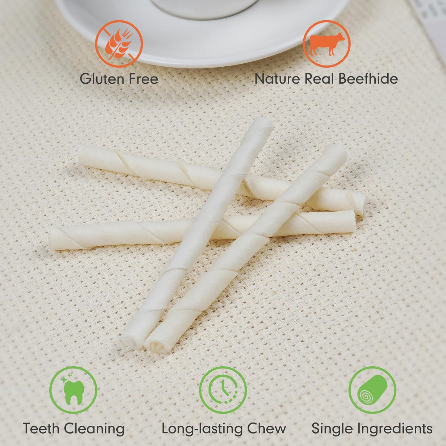 Puppy Small Dogs & Rawhide Twist Sticks - MON2SUN