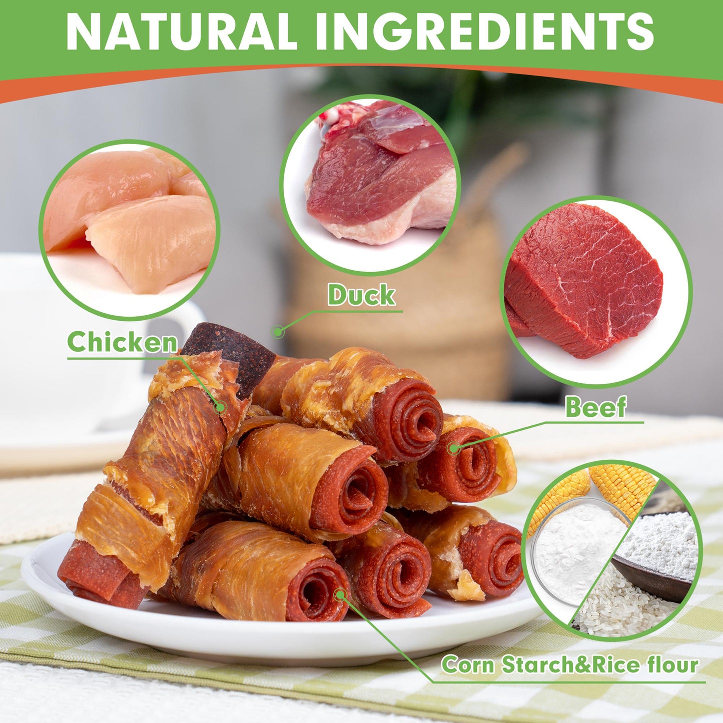 Small Dogs & Chicken Wrapped Duck and Beef Rolls - MON2SUN