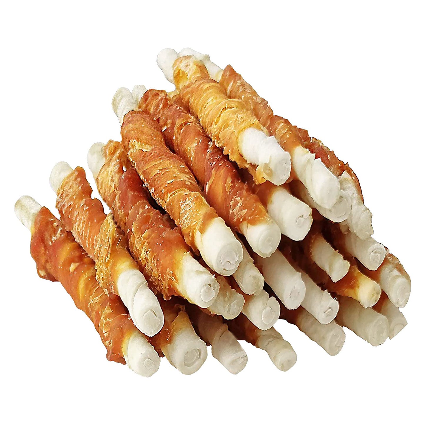 Puppy Small Dogs & Rawhide Twist Chicken Hide Sticks