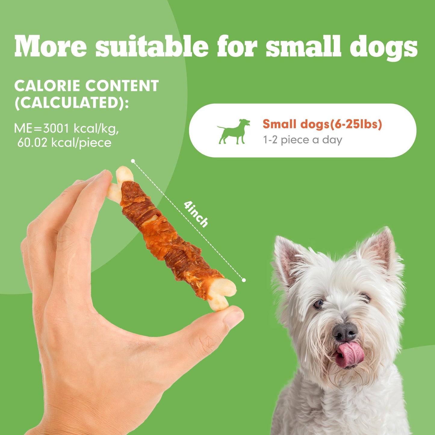 Small Dogs & Chicken Duck Wrapped Calcium Bones