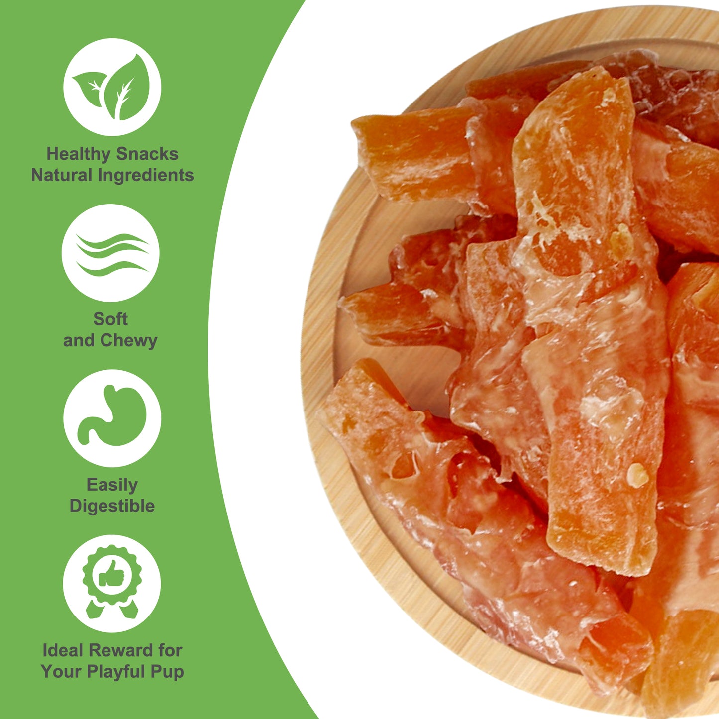 MON2SUN Chicken Wrapped Sweet Potato Rawhide Free Small Dog Treats, 13 oz - MON2SUN