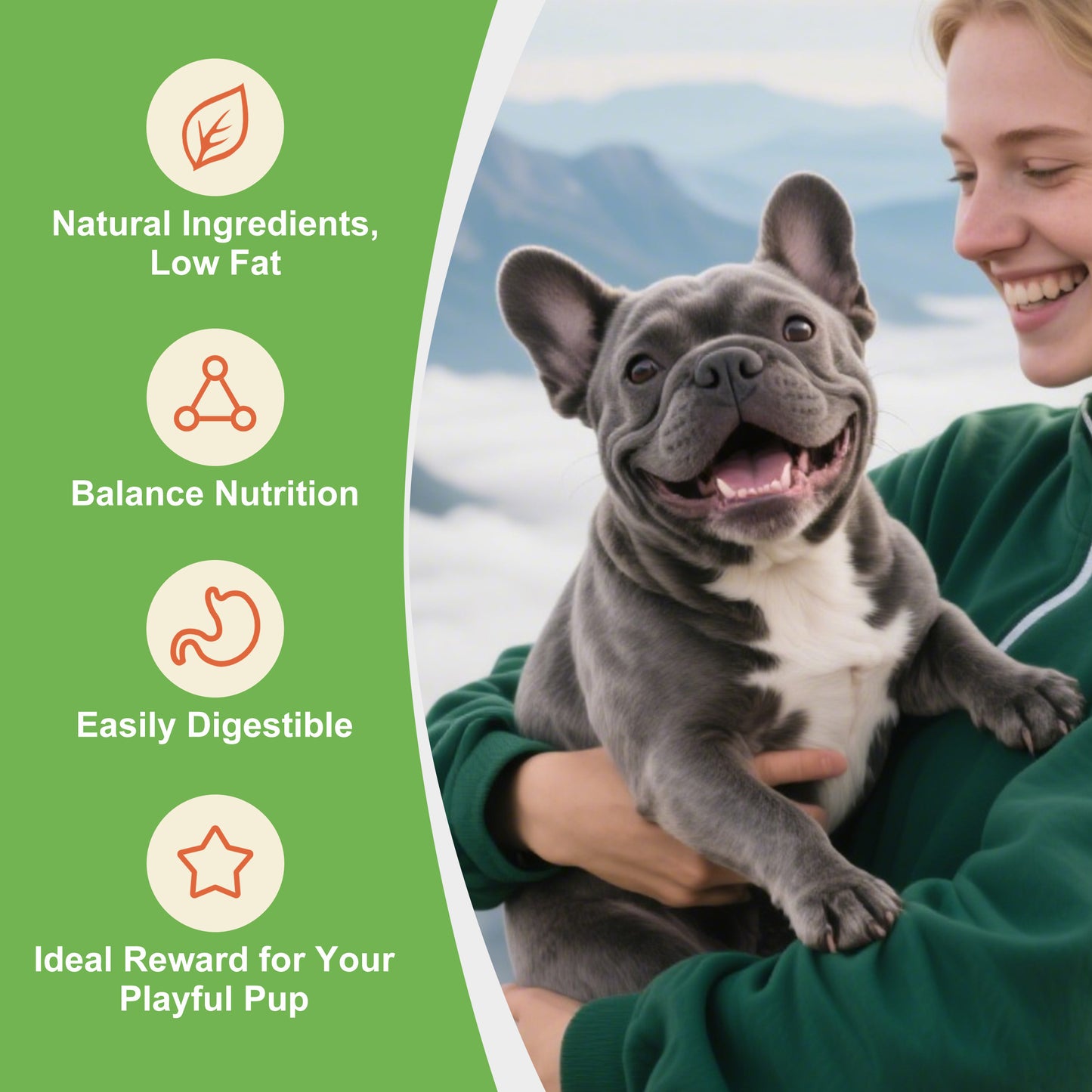 MON2SUN Chicken Wrapped Cod Fillet Rawhide Free Small Dog Treats, 13 oz (36 Count) - MON2SUN