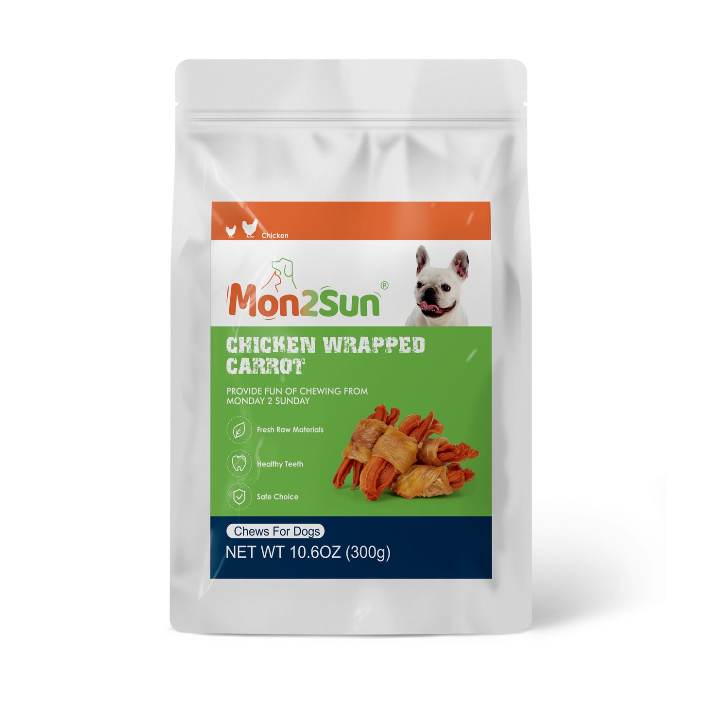 Small Dogs & Chicken Wrapped Carrot Rawhide Free - MON2SUN