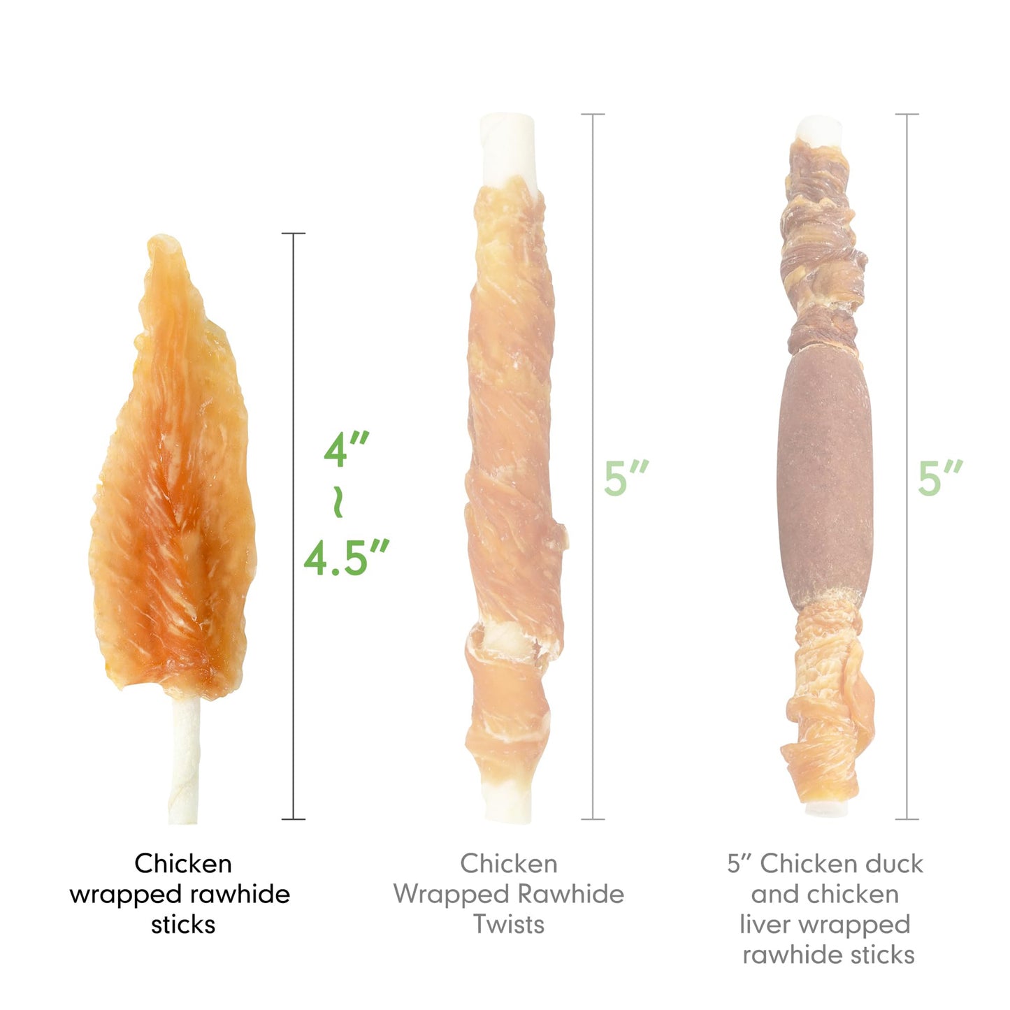 Puppy Small Dogs & Chicken Wrapped Rawhide Sticks - MON2SUN