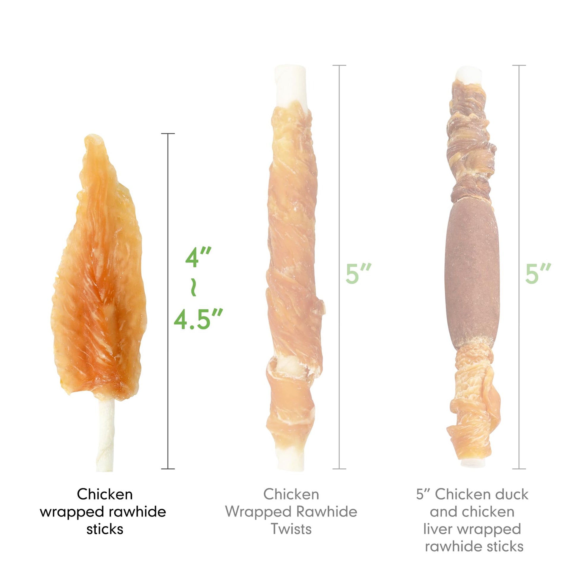 Puppy Small Dogs & Chicken Wrapped Rawhide Sticks - MON2SUN