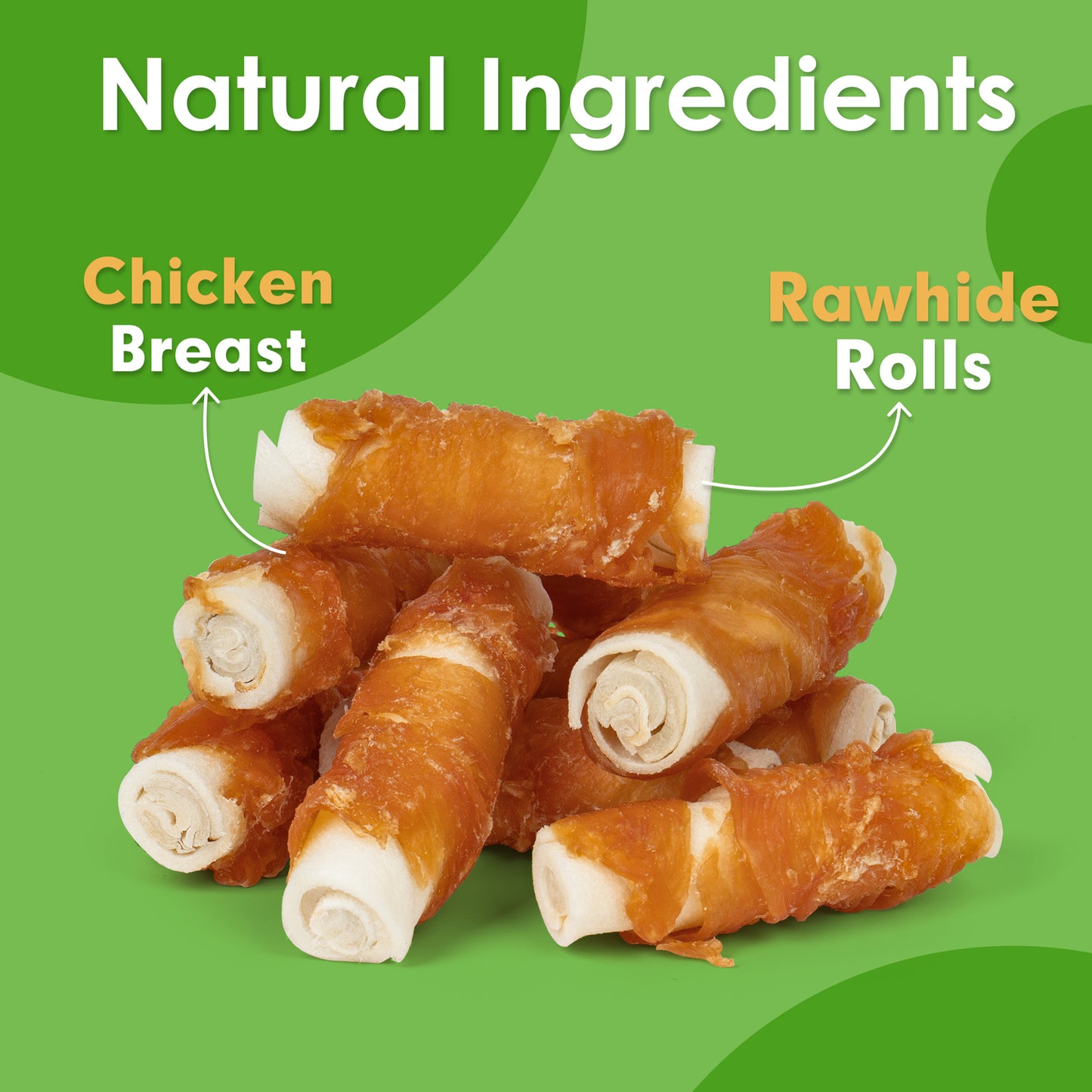 Small Dogs & Chicken Wrapped Rawhide Rolls