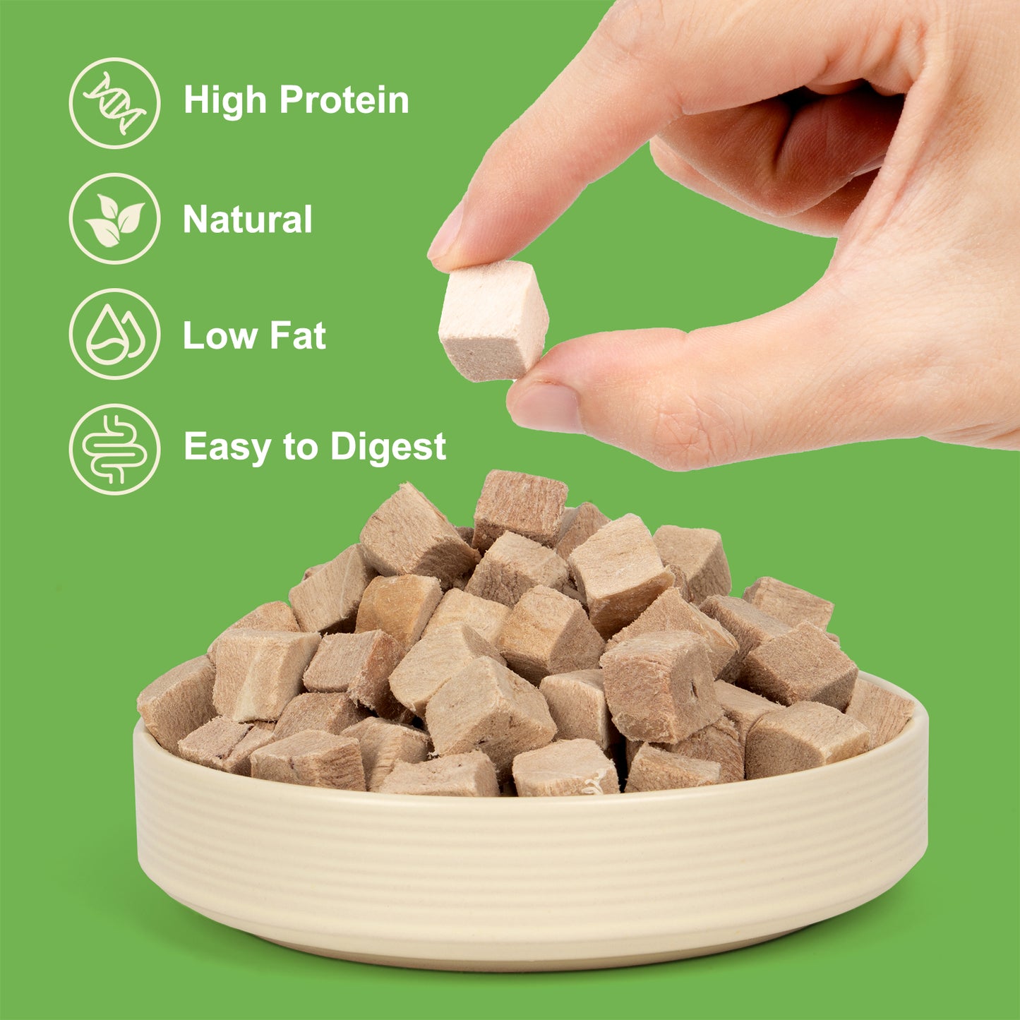 MON2SUN Freeze Dried Duck Cat and Dog Treats, Single Ingredient Natural and Healthy Dog Snacks, High Protein Training Treats & Food Topper - MON2SUN