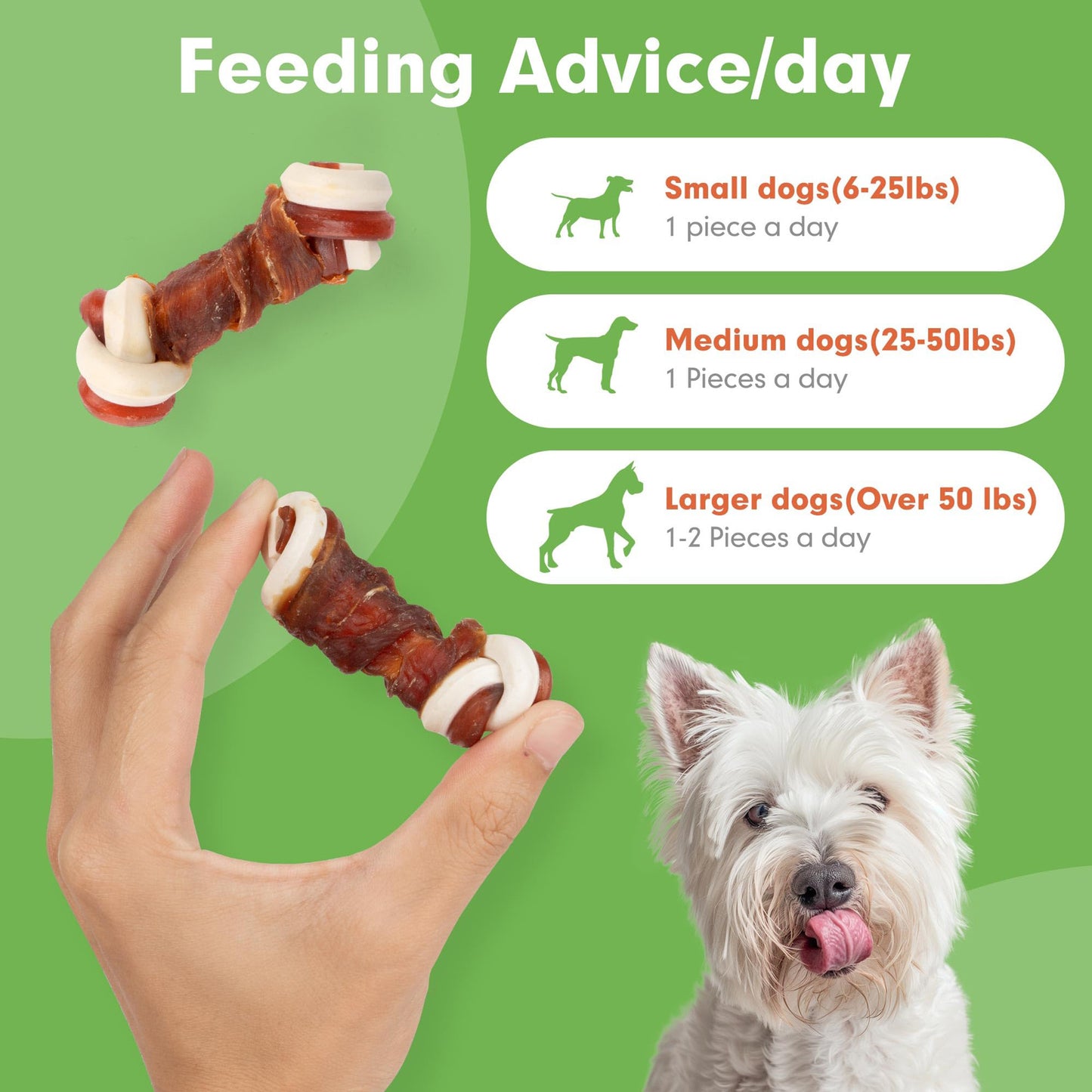 Small Dogs & Duck Wrapped Mixed Vegetables Knot Bone Rawhide Free