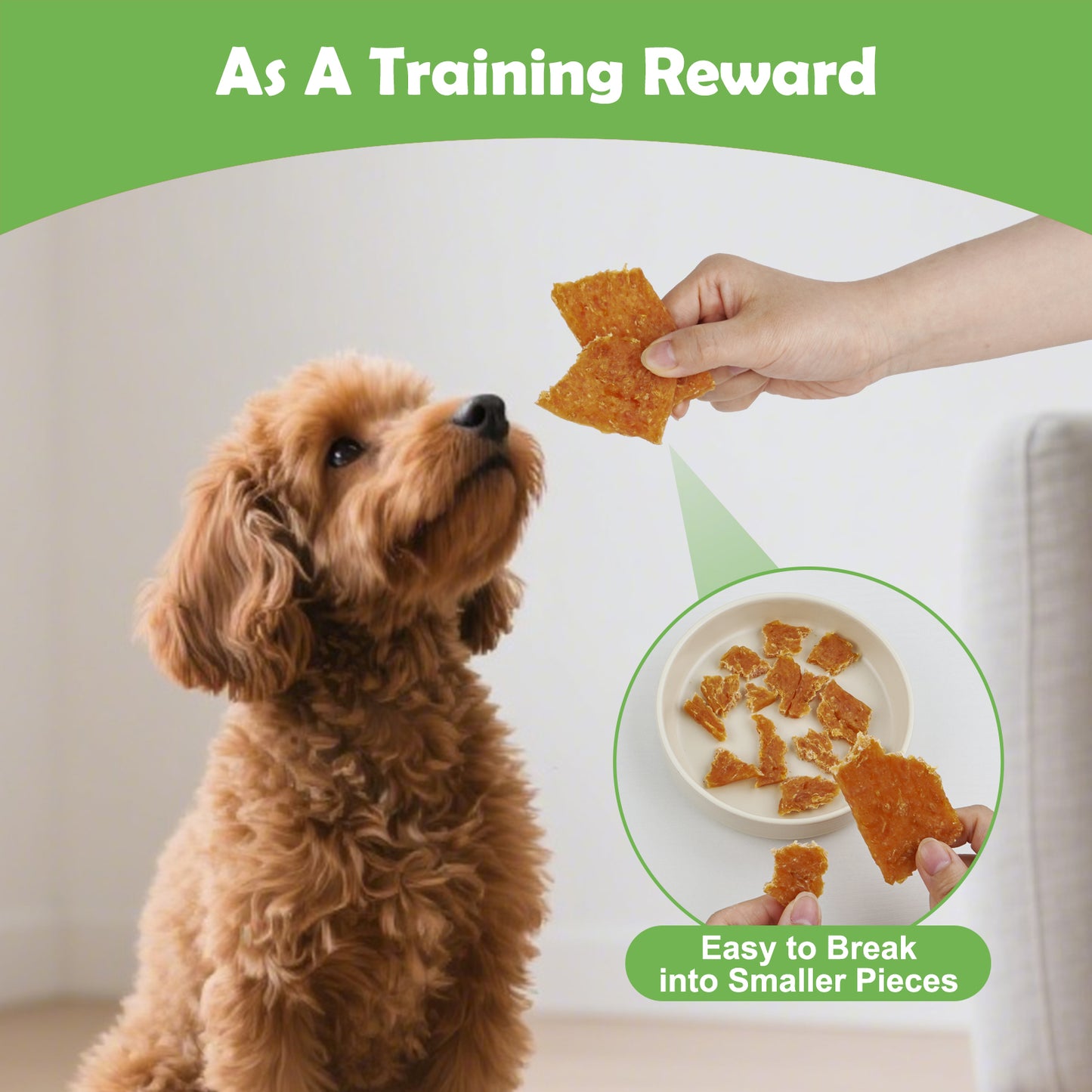 MON2SUN Chicken & Pumpkin Jerky Slice Small Dog Treats - MON2SUN