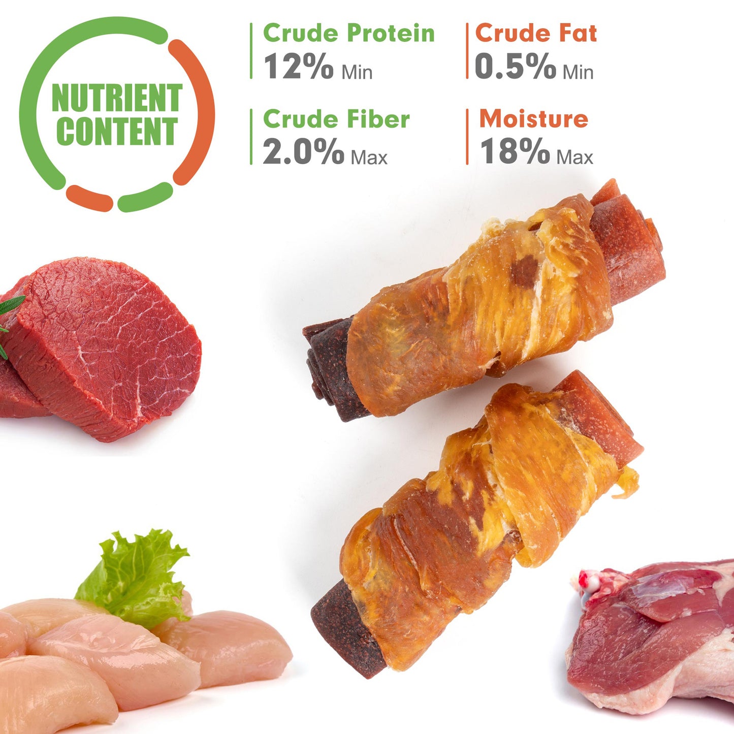 Small Dogs & Chicken Wrapped Duck and Beef Rolls - MON2SUN