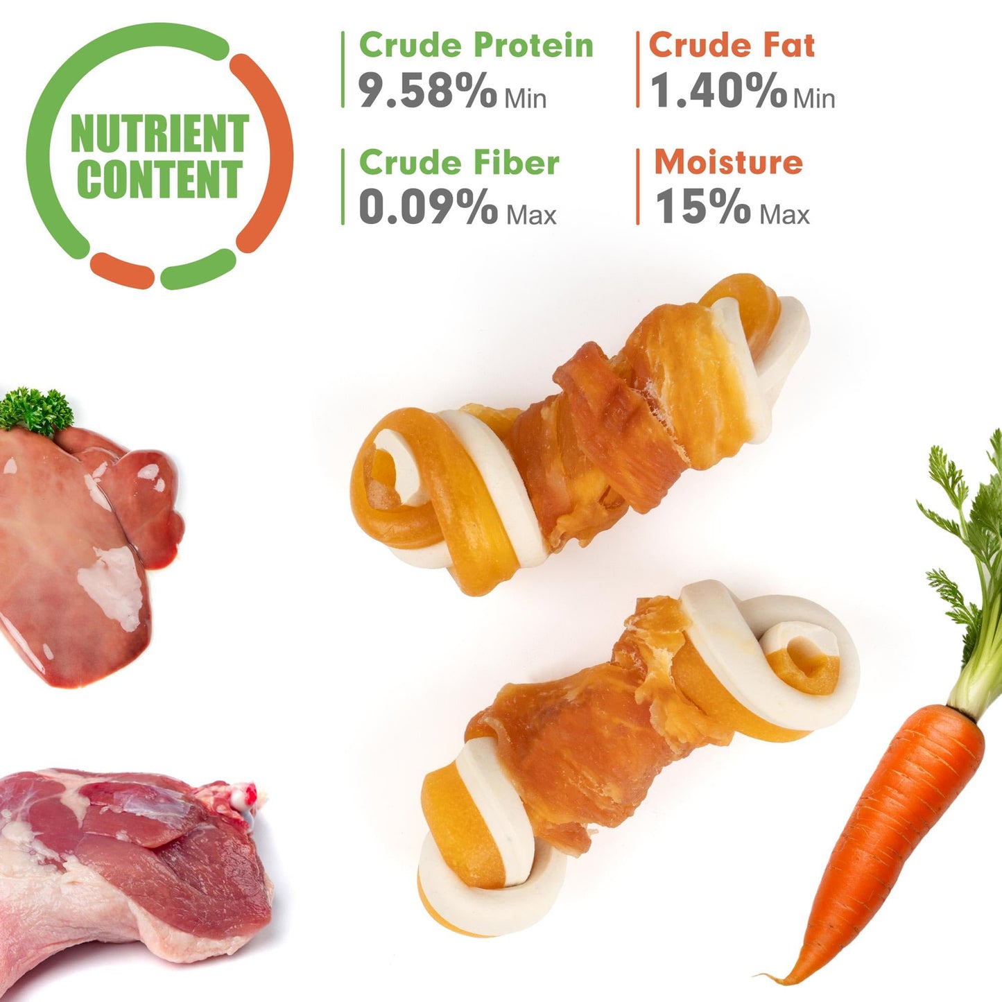 Small Dogs & Chicken Wrapped Mixed Vegetables Knot Bone Rawhide Free