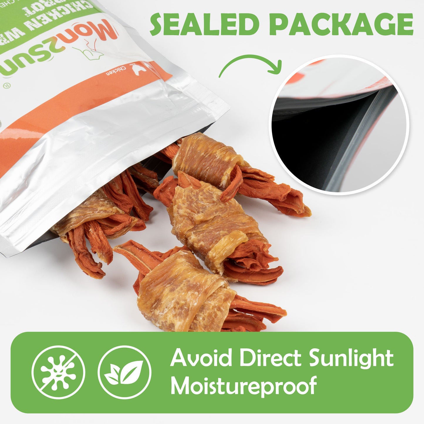 Small Dogs & Chicken Wrapped Carrot Rawhide Free - MON2SUN