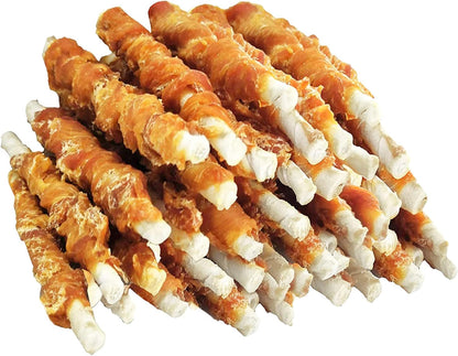 MON2SUN 5" Length Chicken Wrapped Rawhide Sticks 40 Pack