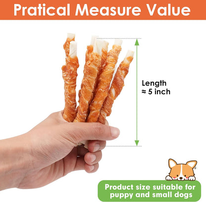 MON2SUN 5" Length Chicken Wrapped Rawhide Sticks 40 Pack