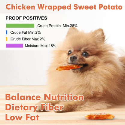 MON2SUN Chicken Wrapped Sweet Potato Rawhide Free Treat 1.56 Pounds