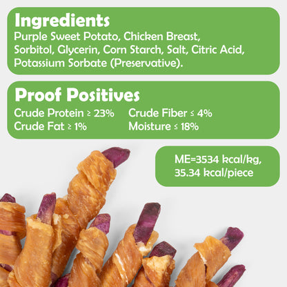 Small Dogs & Chicken Wrapped Purple Sweet Potato