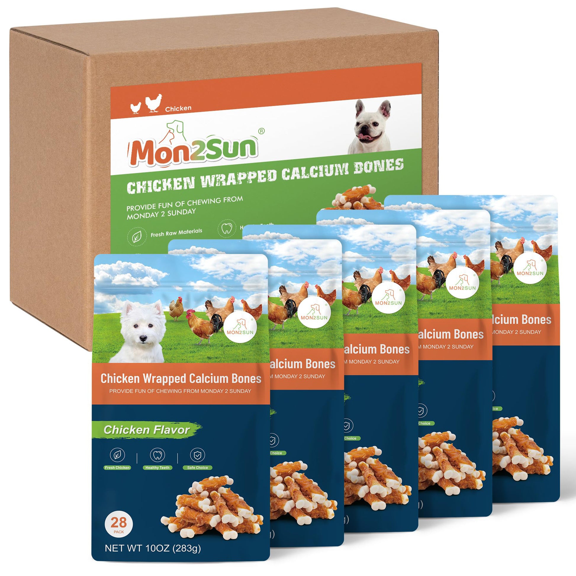 Puppy Small Dogs & Chicken Wrapped Calcium Bones - MON2SUN