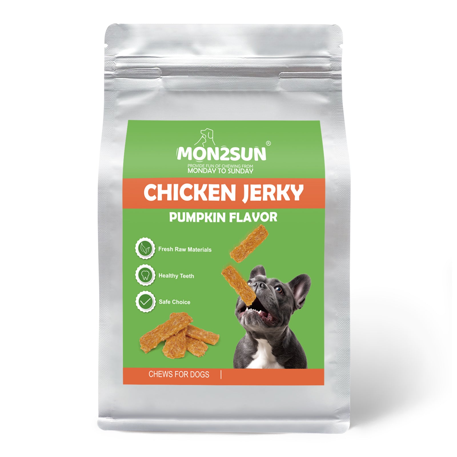 MON2SUN Chicken & Pumpkin Jerky Slice Small Dog Treats - MON2SUN