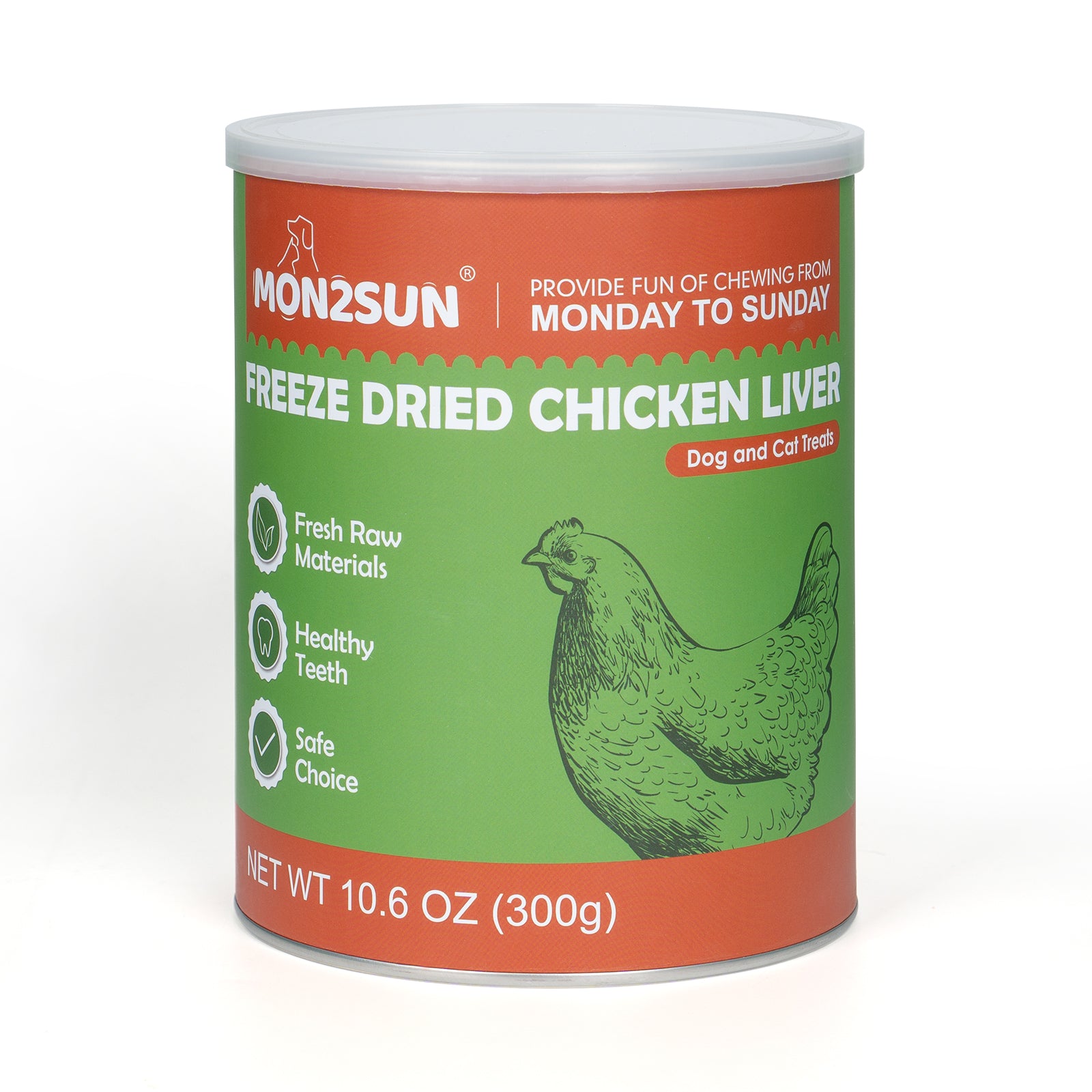 MON2SUN Freeze Dried Chicken liver Cat and Dog Treats, Single Ingredient Natural and Healthy Dog Snacks, High Protein Training Treats & Food Topper - MON2SUN