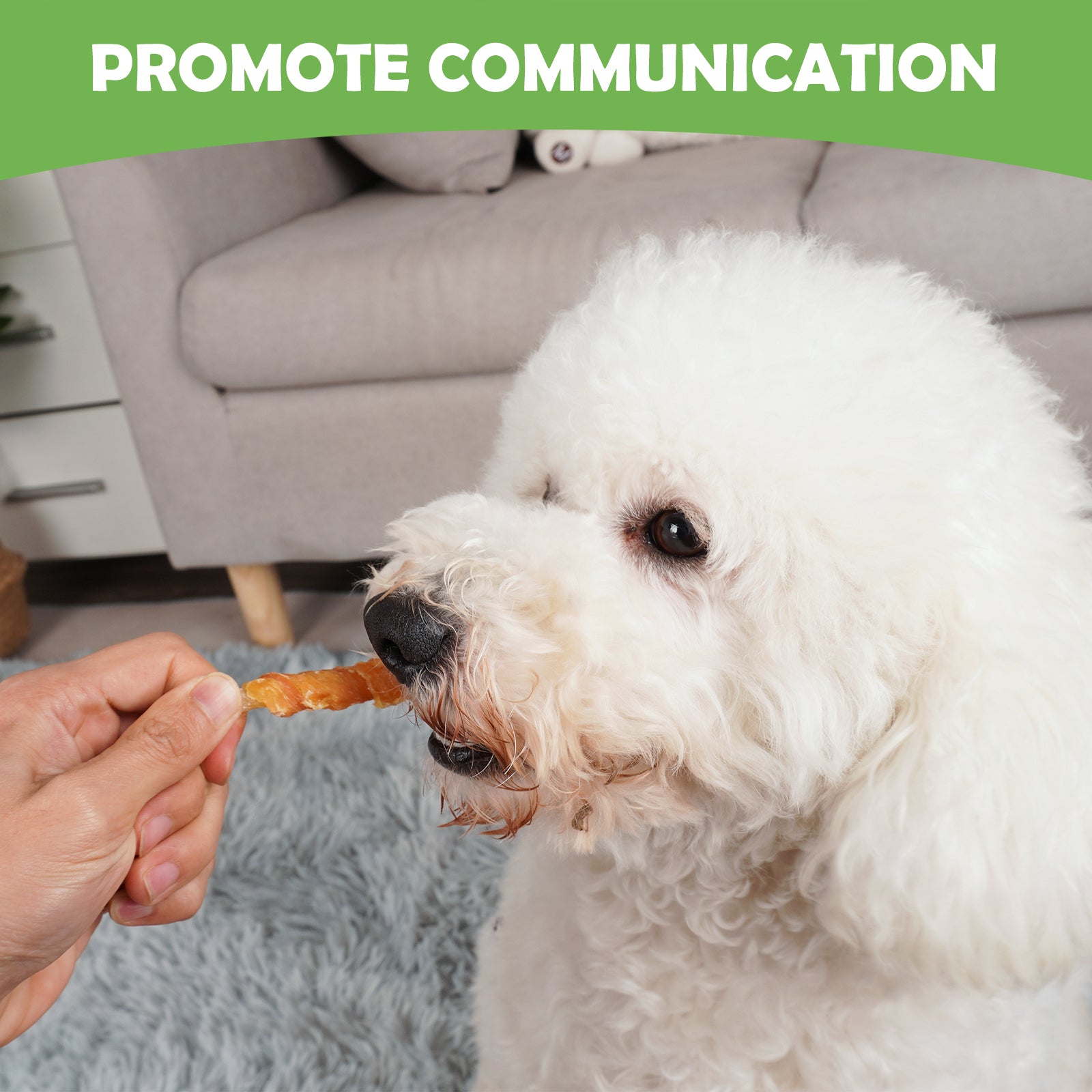 MON2SUN Chicken Wrapped Cod Sticks Rawhide Free Small Dog Treats, 13 oz (36 Count) - MON2SUN