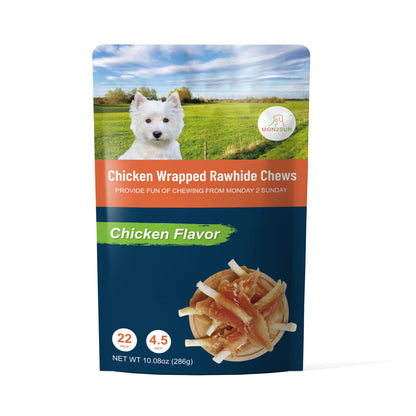 Puppy Small Dogs & Chicken Wrapped Rawhide Sticks