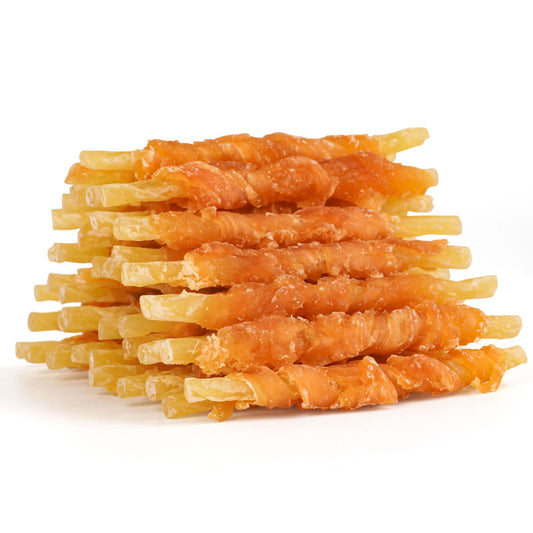 MON2SUN Chicken Wrapped Cod Sticks Rawhide Free Small Dog Treats, 13 oz (36 Count) - MON2SUN