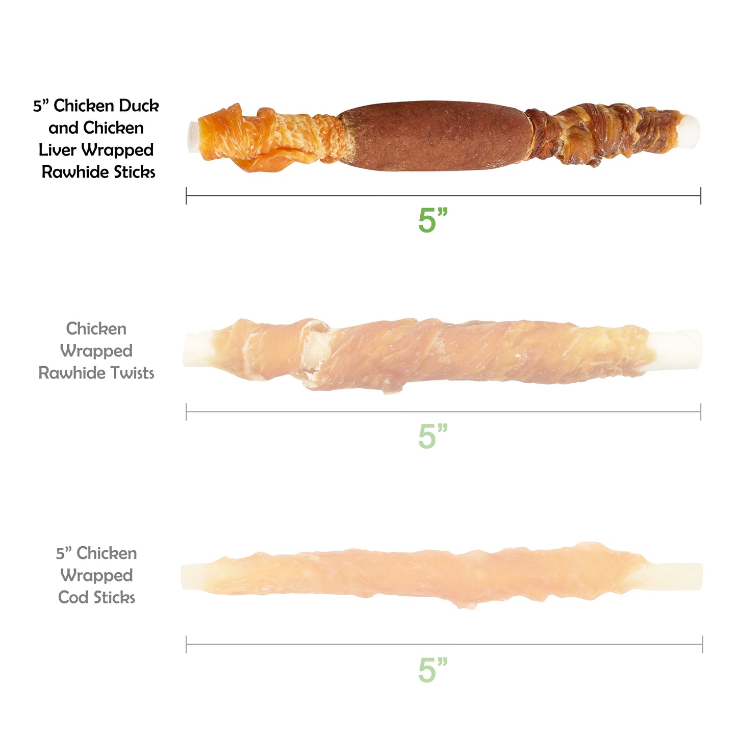 MON2SUN Chicken Liver Duck & Chicken Wrapped Rawhide Small Dog Treats, 13 oz (18 Count) - MON2SUN