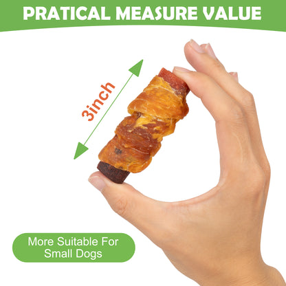 MON2SUN Triple Meat Rolls Chicken Duck & Beef Flavor Dog Treats, 10.1 oz