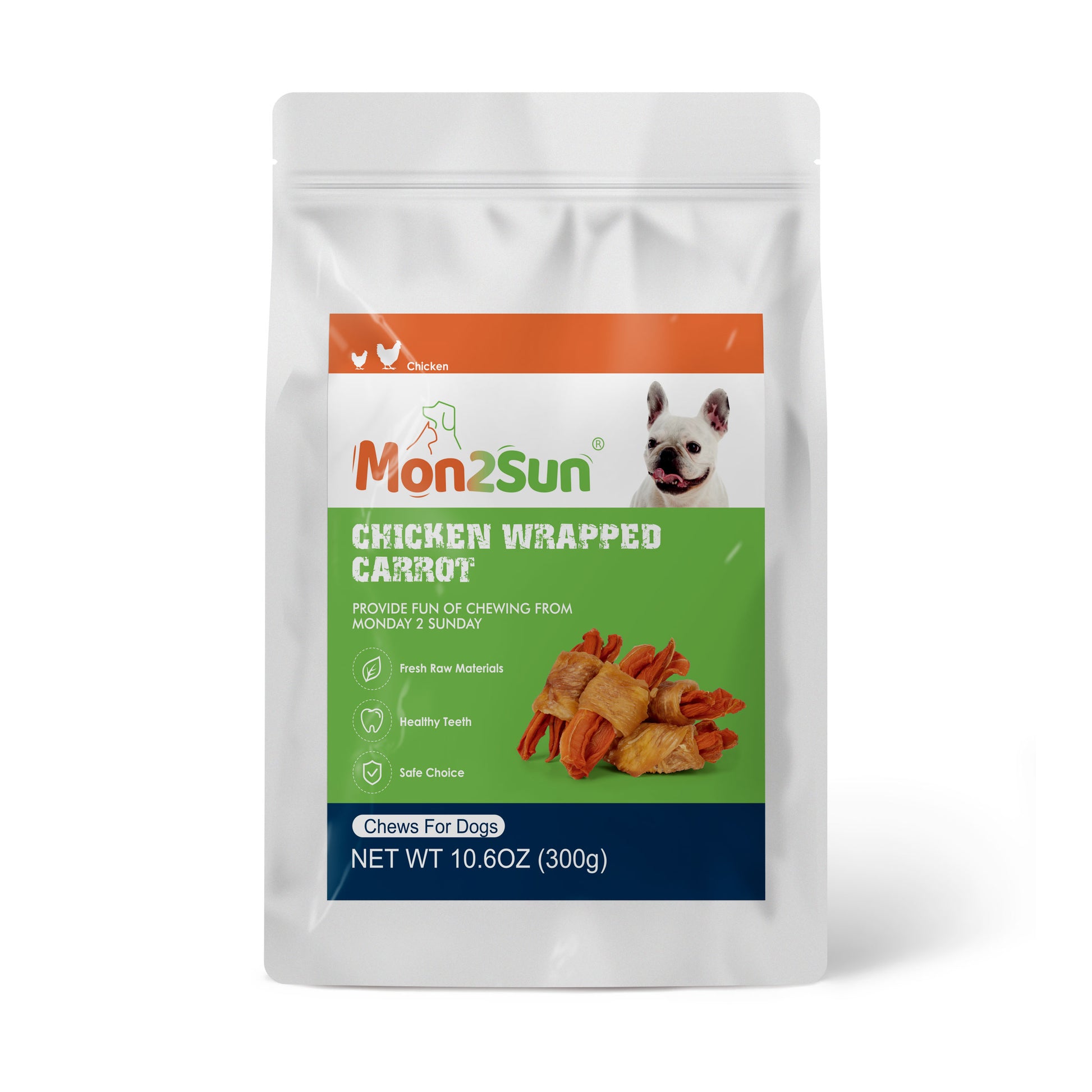 Small Dogs & Chicken Wrapped Carrot Rawhide Free - MON2SUN