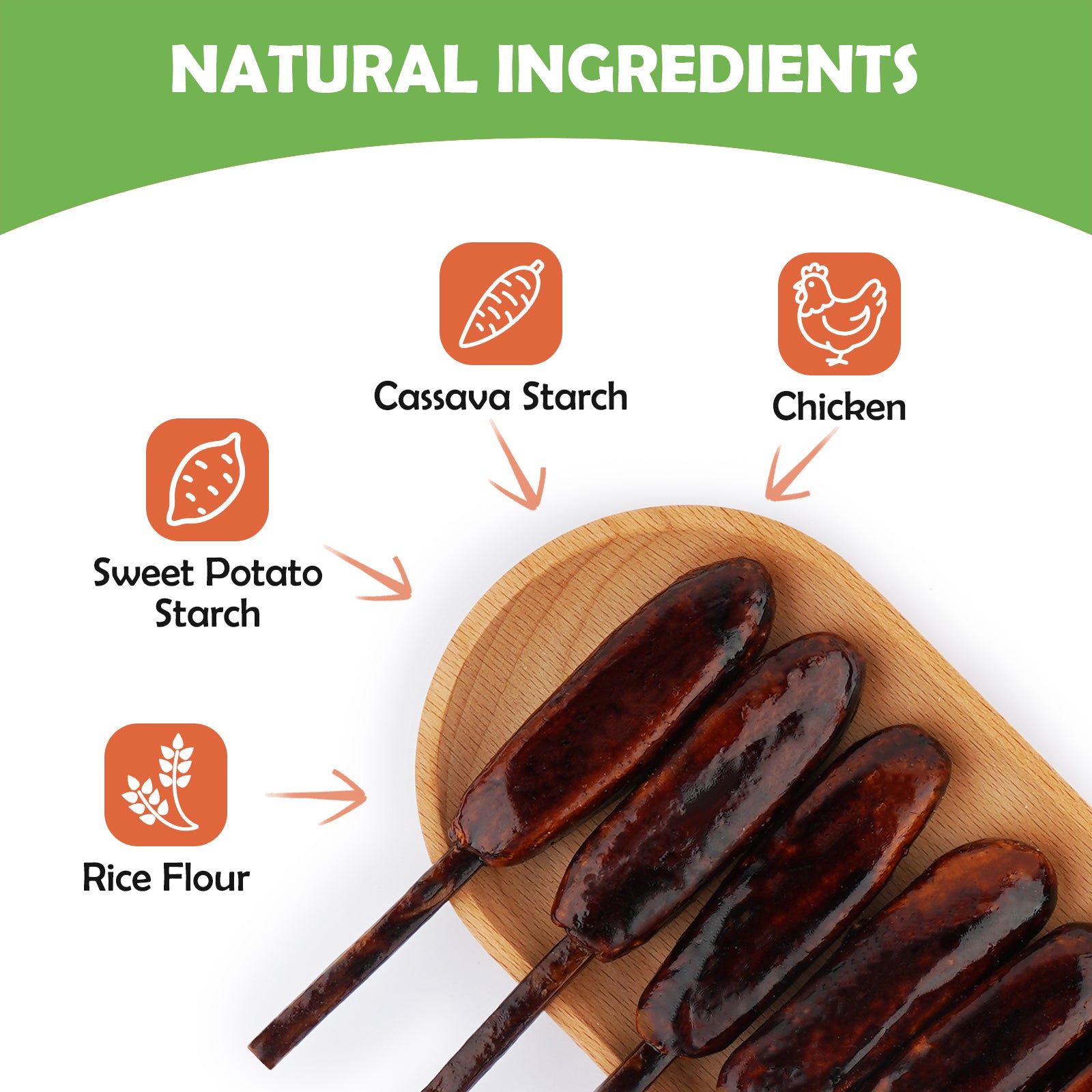 MON2SUN Chicken Sauce Kabobs Rawhide Free Small Dog Treats - MON2SUN
