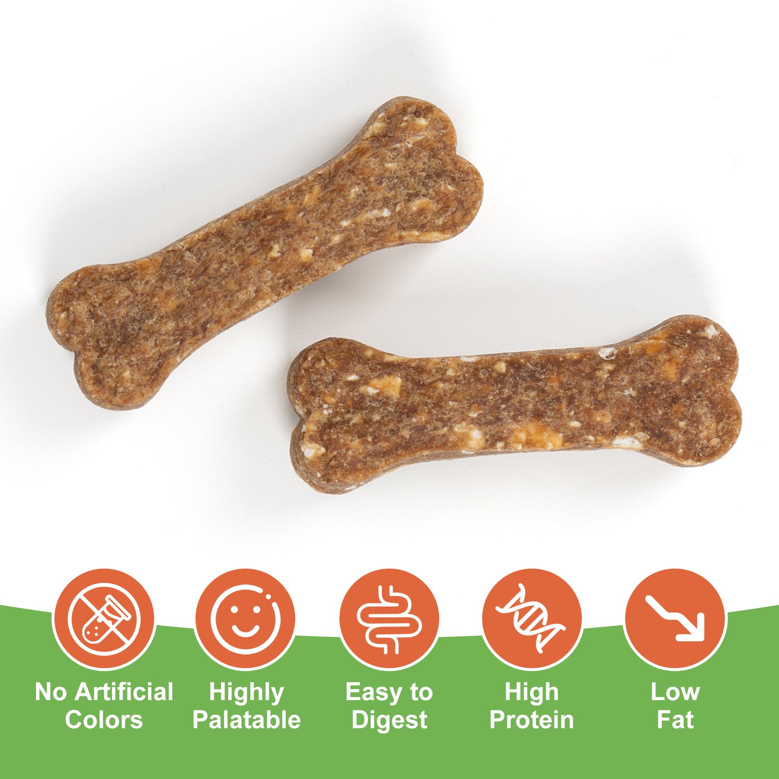 MON2SUN Dog Treats 2 Inch Chicken & Oat Dog Treats with Peanut Butter, Crunchy Biscuits for Small Dogs, Training Rewards - MON2SUN