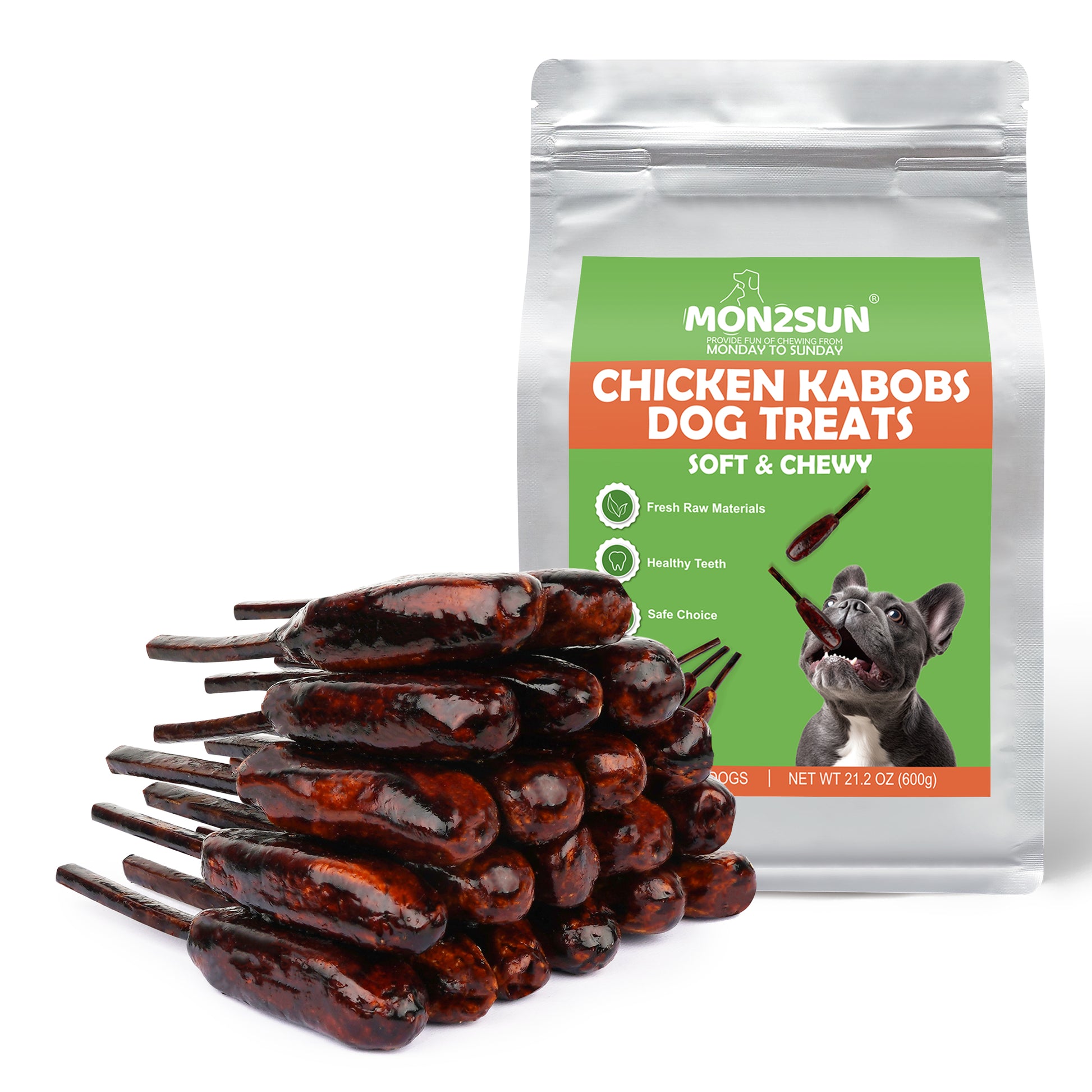 MON2SUN Chicken Sauce Kabobs Rawhide Free Small Dog Treats - MON2SUN