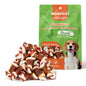 2.5" Rawhide Free Dog Treats with Mixed Vegetables, Duck Wrapped Mini Knot Bones for Small Dogs, Healthy Snacks for Balanced Nutrition - MON2SUN