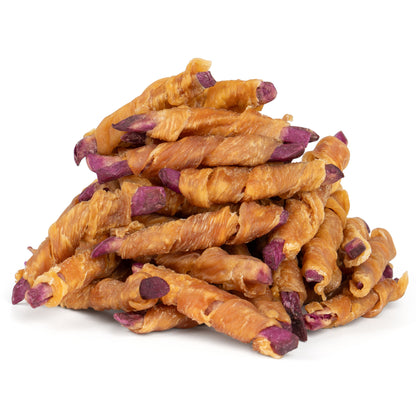 Small Dogs & Chicken Wrapped Purple Sweet Potato