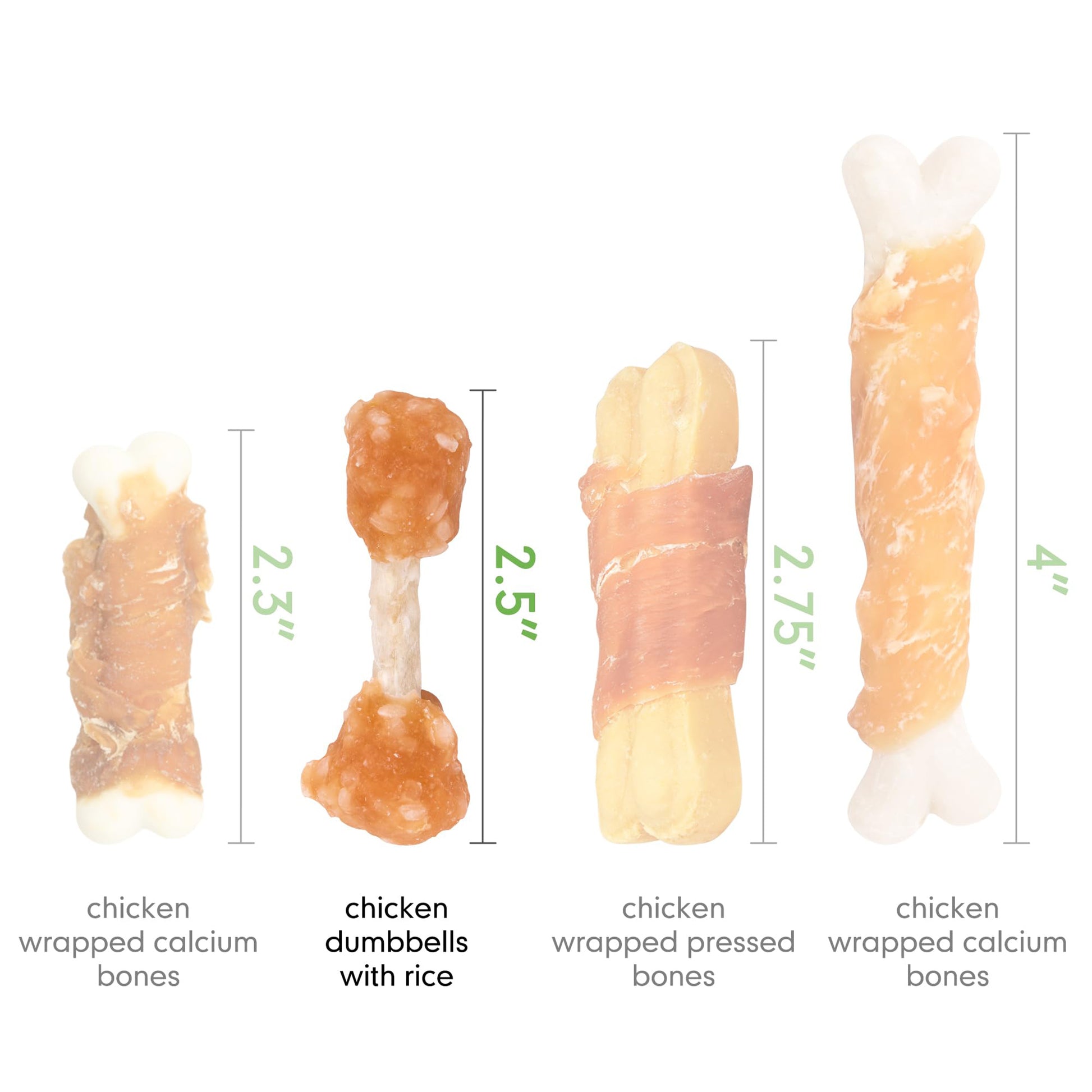 Small Dogs & Chicken Rawhide Dumbbells with Rice - MON2SUN