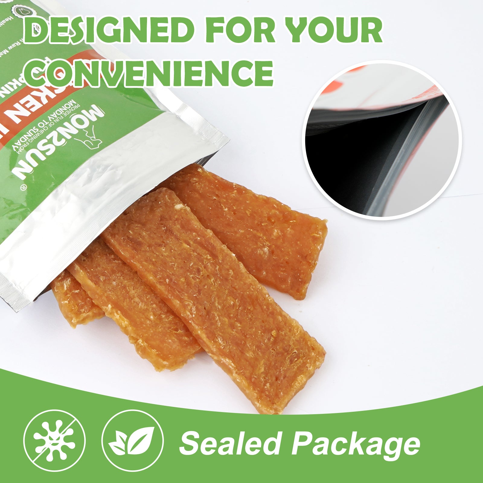 MON2SUN Chicken & Pumpkin Jerky Slice Small Dog Treats - MON2SUN