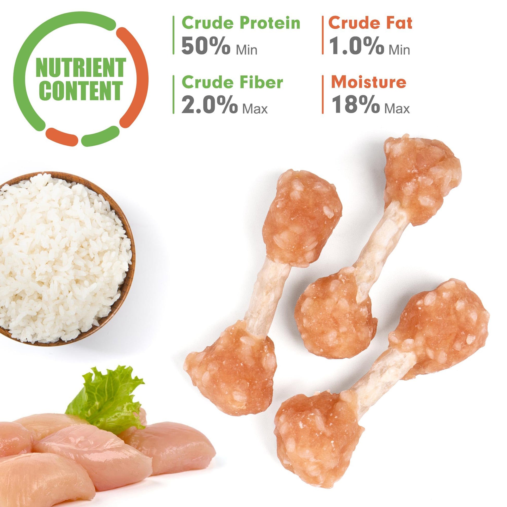 Small Dogs & Chicken Rawhide Dumbbells with Rice - MON2SUN