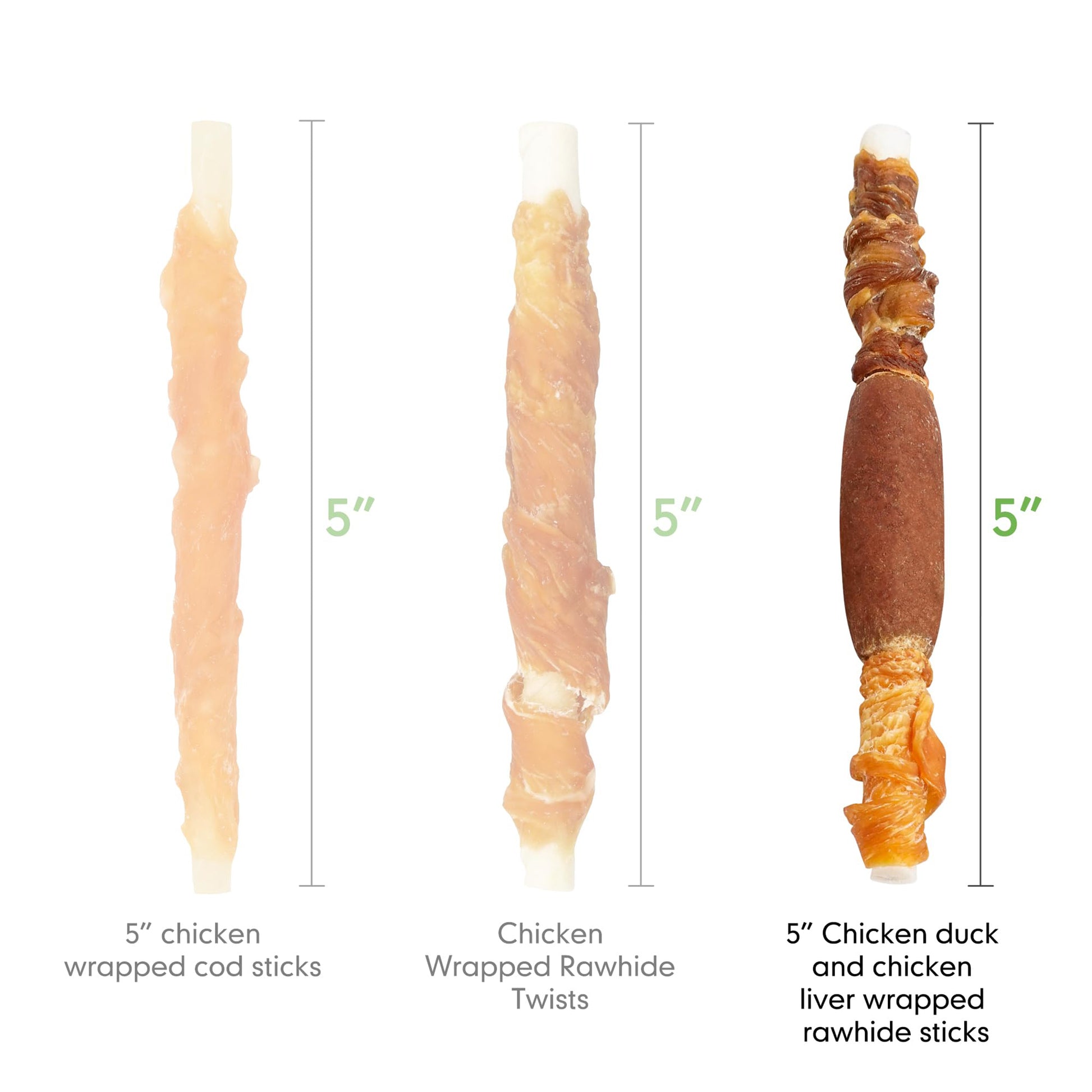 Small Medium Dogs & Chicken Liver Duck and Chicken Wrapped Rawhide - MON2SUN
