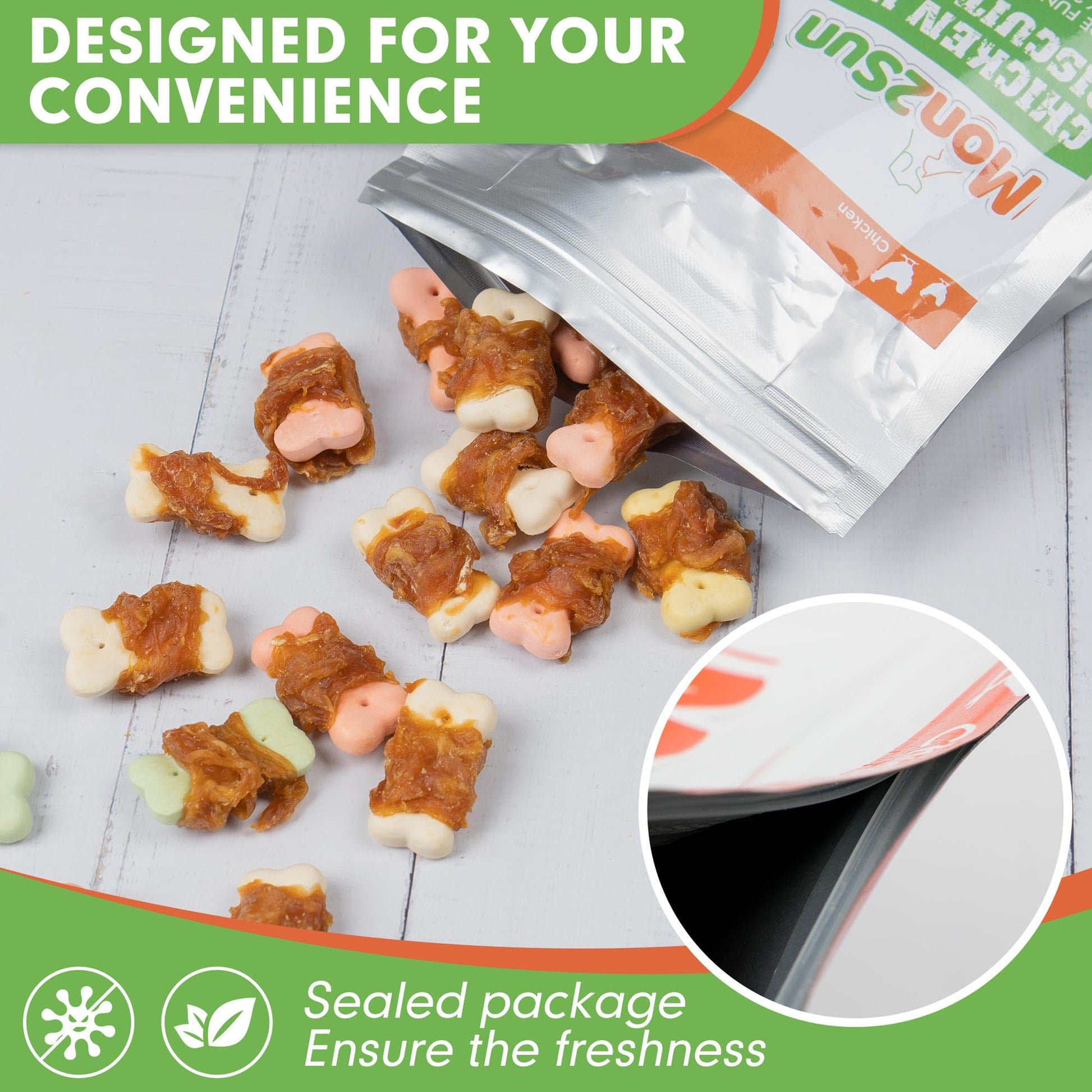 Small to Large Dogs & Chicken Wrapped Biscuits - MON2SUN