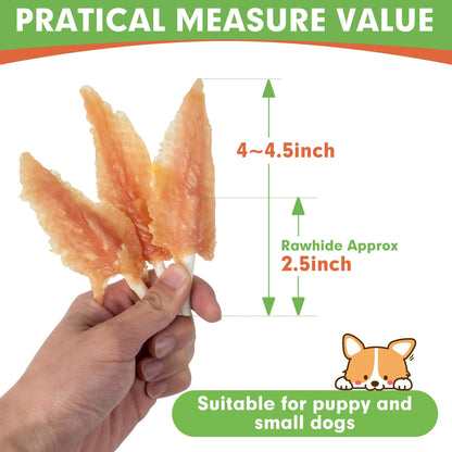 Puppy Small Dogs & Chicken Wrapped Rawhide Sticks