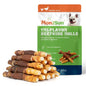 Dog Treats, Triple Flavor 5 Inch Chicken Liver Duck and Chicken Wrapped Rawhide Snacks for Small and Medium Dogs