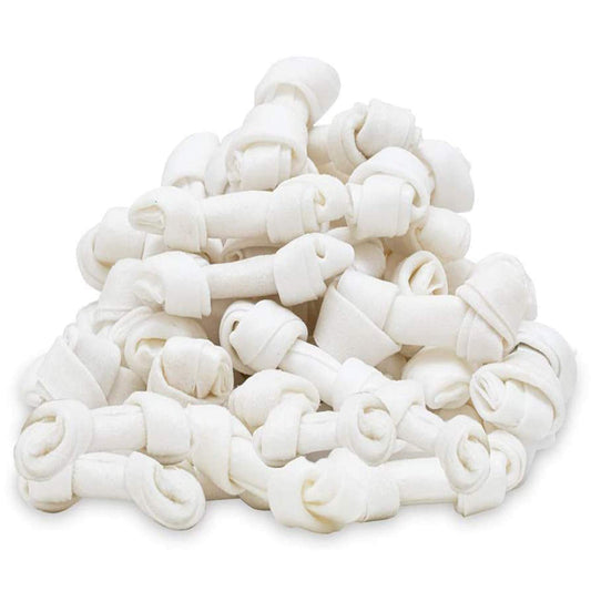 MON2SUN Dog Rawhide Knot Treats (Length: 2.5'')